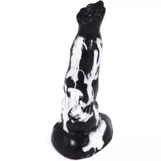 Soft Silicone Irregular Multi Colored Dildo Anal Toy Flexible Stimulate Gift for Lover (Red+Yellow+White)