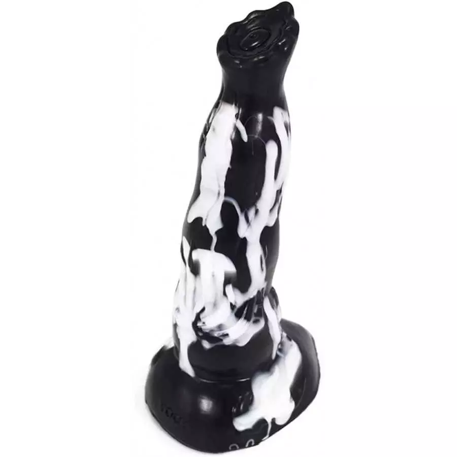 Soft Silicone Irregular Multi Colored Dildo Anal Toy Flexible Stimulate Gift for Lover (Red+Yellow+White)