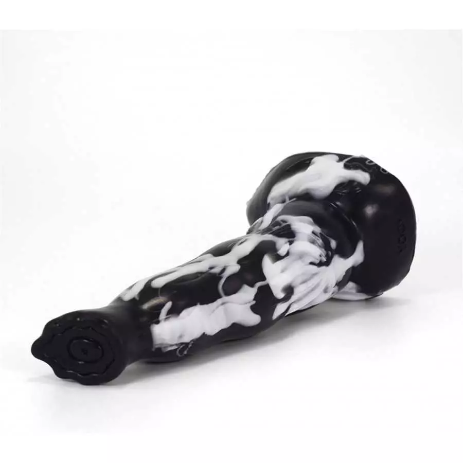 Soft Silicone Irregular Multi Colored Dildo Anal Toy Flexible Stimulate Gift for Lover (Red+Yellow+White)