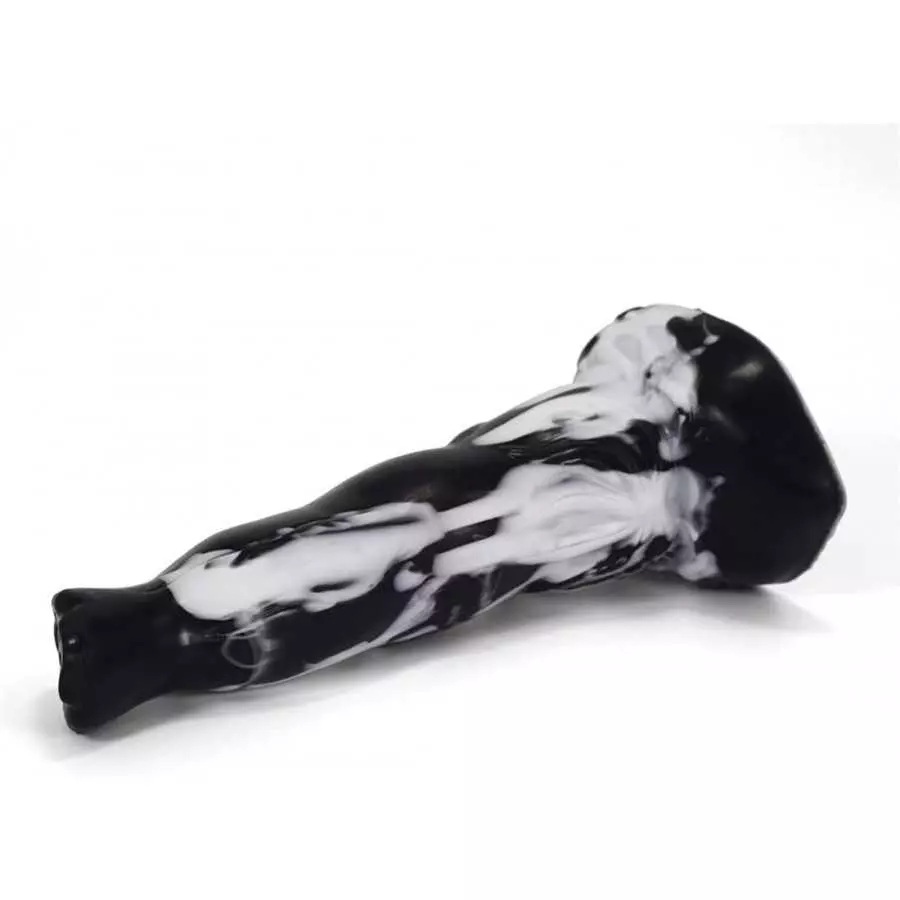 Soft Silicone Irregular Multi Colored Dildo Anal Toy Flexible Stimulate Gift for Lover (Red+Yellow+White)