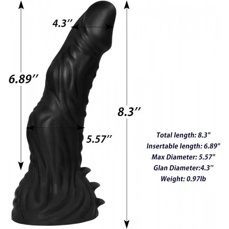 DHJ&NANA 8.3In Realistic Huge Dildo ,DHJ&NANA Monster Anal Dildo with Strong Suction Cup,Premium Silicone Dildo for Anal Play Ha