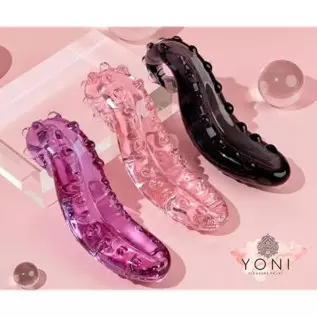 Yoni Pleasure Palace G-Spot Dildo Sacred Squirter - Clear Dildo for G-Spot, Glass Dildo Toy for Women, Massage Wand Body-Safe Ma Yoni Pleasure Palace G-Spot Dildo Sacred Squirter - Clear Dildo for G-Spot, Glass Dildo Toy for Women, Massage Wand Body-Safe Ma