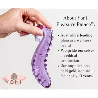 Yoni Pleasure Palace G-Spot Dildo Sacred Squirter - Clear Dildo for G-Spot, Glass Dildo Toy for Women, Massage Wand Body-Safe Ma Yoni Pleasure Palace G-Spot Dildo Sacred Squirter - Clear Dildo for G-Spot, Glass Dildo Toy for Women, Massage Wand Body-Safe Ma