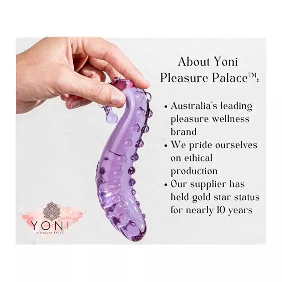 Yoni Pleasure Palace G-Spot Dildo Sacred Squirter - Clear Dildo for G-Spot, Glass Dildo Toy for Women, Massage Wand Body-Safe Ma