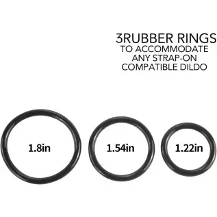 Adjustable Strap On Dildo Harness, Ferch Double Hole Pegging Harness Leather Soft Ring Belt for Male (Black)