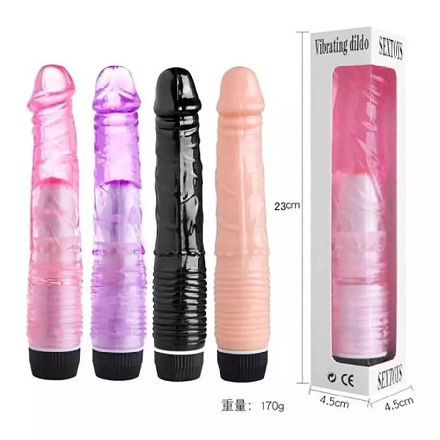 Crystal Jelly Vibrating Dildo