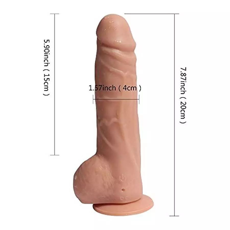 Silicone Double Layer Realistic Dildo 369 Degrees Vibrating Dildo Thrusting Vibrator with Rotating ,20 Vibration Modes Dildos Ad