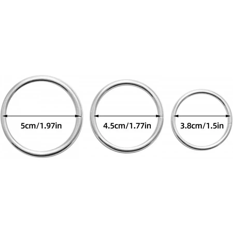 Strap-on Harness Adjustable Universal Adult Sex Toy with 3 Different Sized O-Rings Suction Cup Dildo Compatible Harness, Accommo