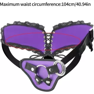 Strap-on Harness Adjustable Universal Adult Sex Toy with 3 Different Sized O-Rings Suction Cup Dildo Compatible Harness, Accommo