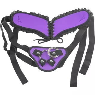 Strap-on Harness Adjustable Universal Adult Sex Toy with 3 Different Sized O-Rings Suction Cup Dildo Compatible Harness, Accommo