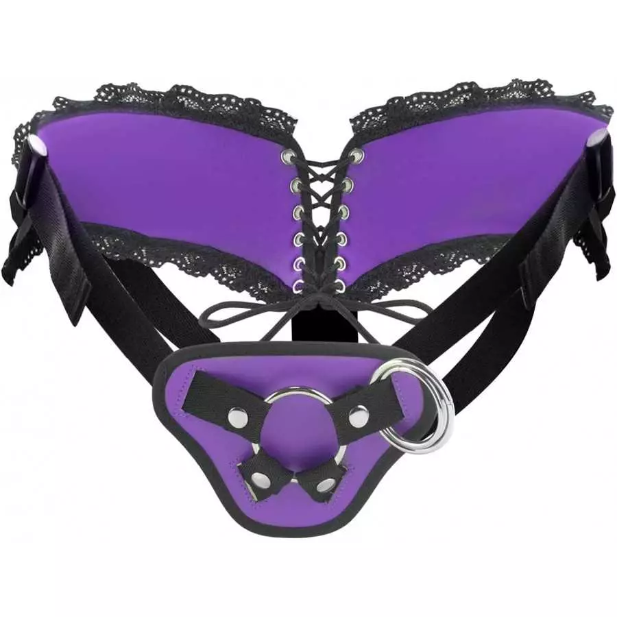 Strap-on Harness Adjustable Universal Adult Sex Toy with 3 Different Sized O-Rings Suction Cup Dildo Compatible Harness, Accommo