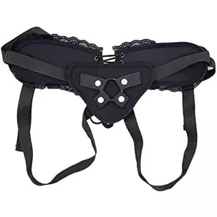 Adjustable Strap On Harness, Bondage Unisex Strap-on with O Ring and Lace for Strapless Strap-On Dildo, Adult Sex Toy for Men Wo