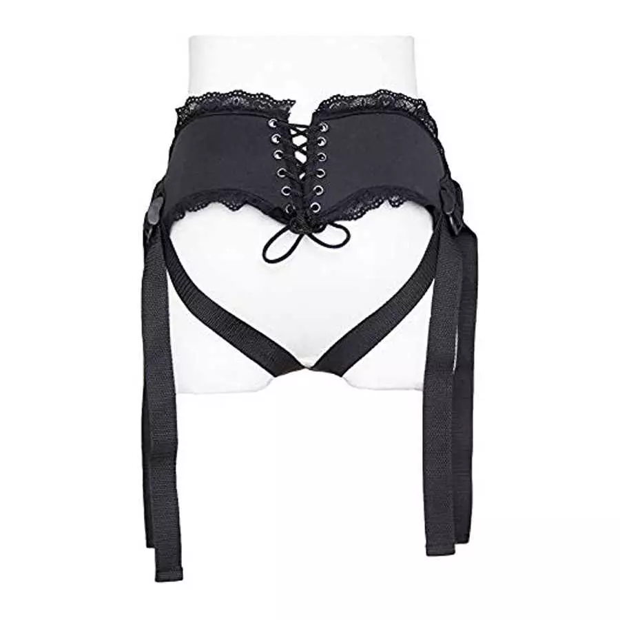 Adjustable Strap On Harness, Bondage Unisex Strap-on with O Ring and Lace for Strapless Strap-On Dildo, Adult Sex Toy for Men Wo