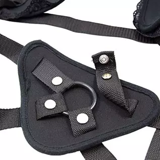 Adjustable Strap On Harness, Bondage Unisex Strap-on with O Ring and Lace for Strapless Strap-On Dildo, Adult Sex Toy for Men Wo