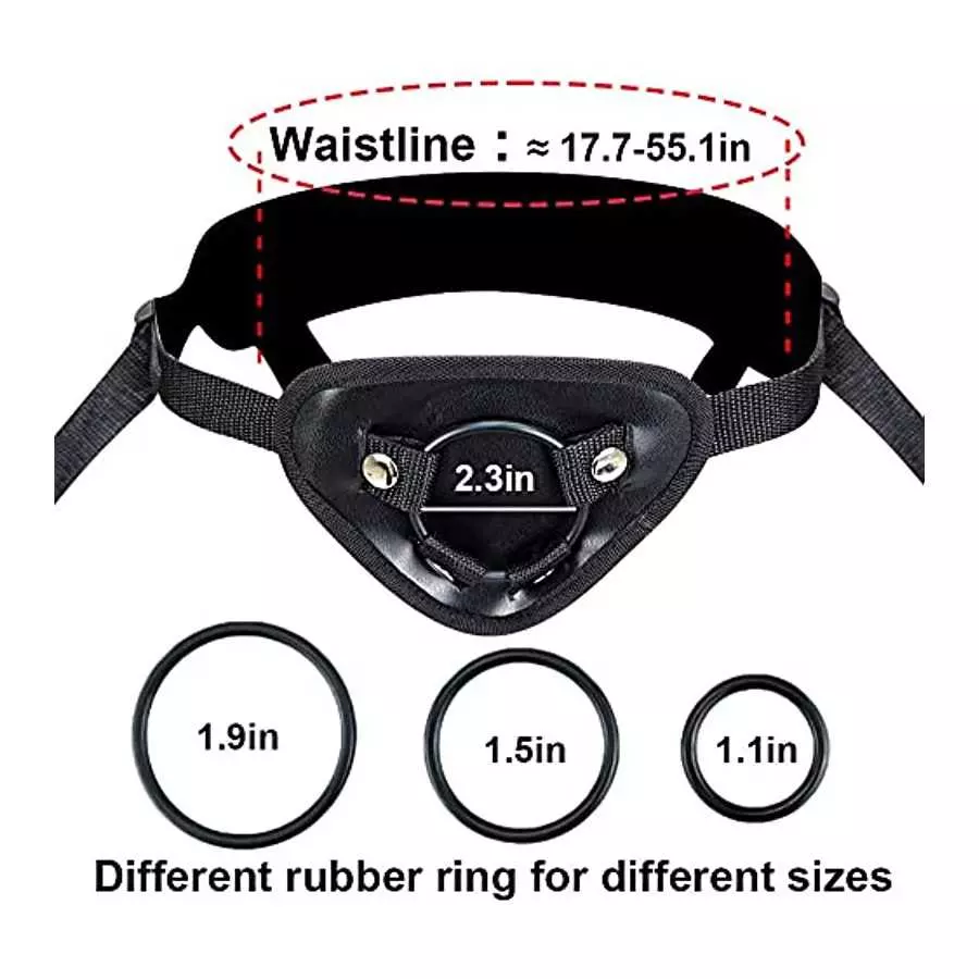 Adjustable Sex Strap On Harness for Women, Wide Bondage strapon with 4 Units Ring Strapless All Dildo Straps, Adult Sex Toy for