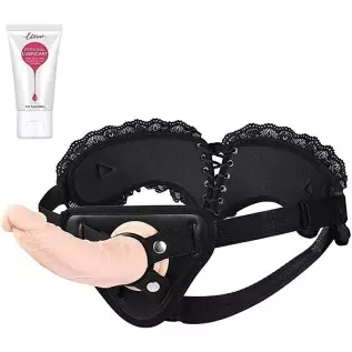 Strap-on Dildo Sex Toys for Couples - UTIMI Strap on Harness Wearable 8.3 inches Realistic Silicone Dildo for G Spot Stimulator