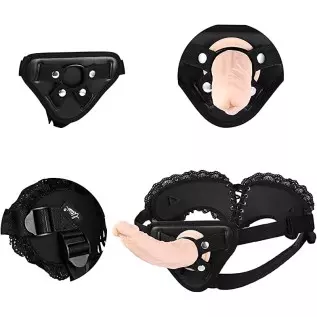 Strap-on Dildo Sex Toys for Couples - UTIMI Strap on Harness Wearable 8.3 inches Realistic Silicone Dildo for G Spot Stimulator