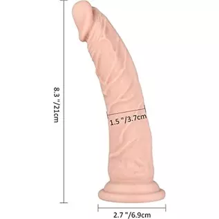 Strap-on Dildo Sex Toys for Couples - UTIMI Strap on Harness Wearable 8.3 inches Realistic Silicone Dildo for G Spot Stimulator