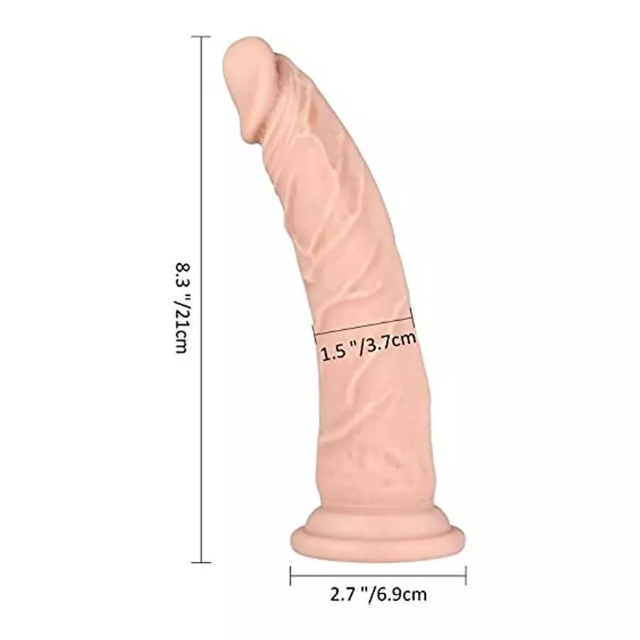 Strap-on Dildo Sex Toys for Couples - UTIMI Strap on Harness Wearable 8.3 inches Realistic Silicone Dildo for G Spot Stimulator