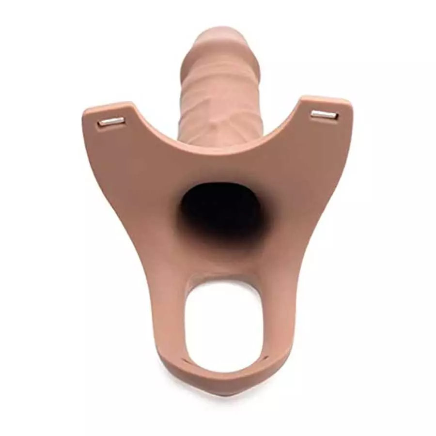 Hollow Silicone Dildo Strap-on - Flesh