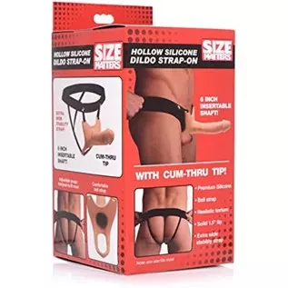 Hollow Silicone Dildo Strap-on - Flesh