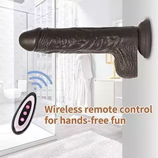 Rotating Realistic Dildo Vibrator with Suction Cup, Realistic Silicone Vibrating Dildo with 10 Speeds & Boost Modes, 8.6 Inch G 