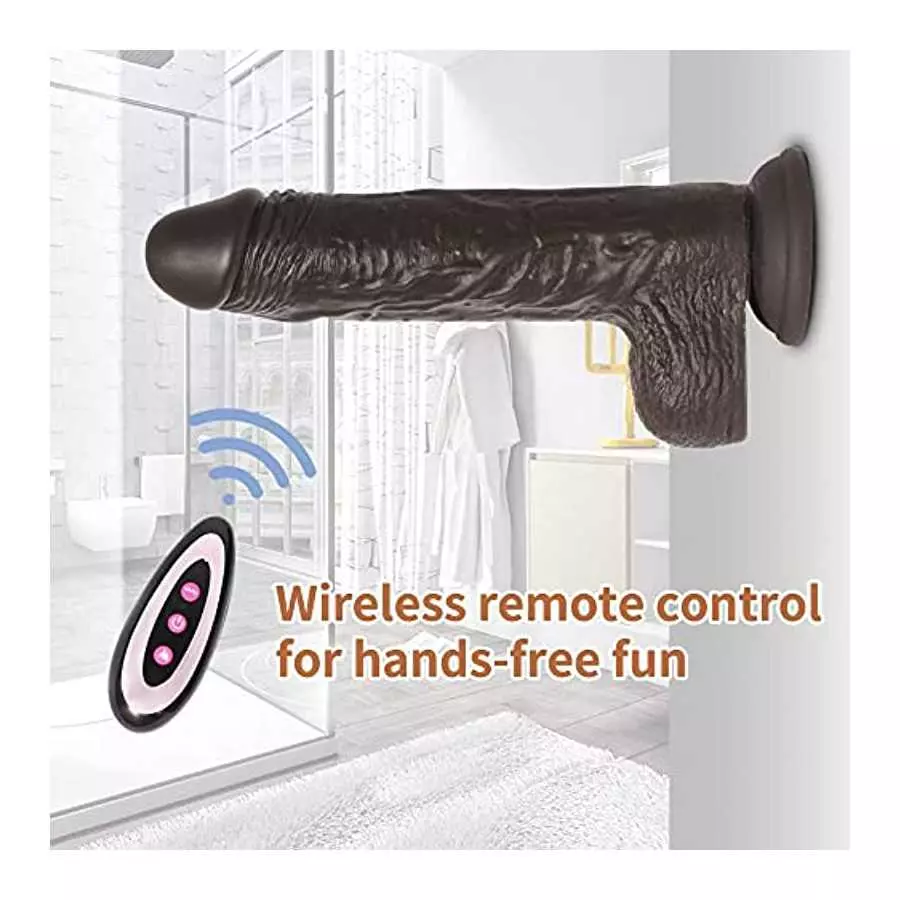 Rotating Realistic Dildo Vibrator with Suction Cup, Realistic Silicone Vibrating Dildo with 10 Speeds & Boost Modes, 8.6 Inch G 