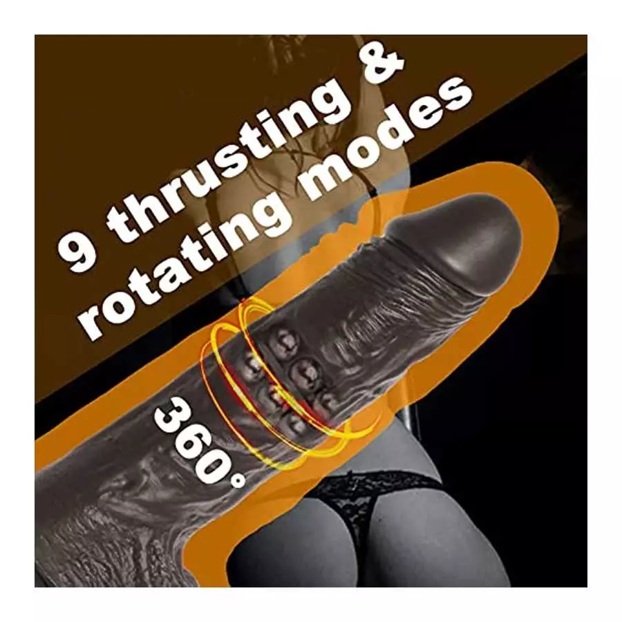 Rotating Realistic Dildo Vibrator with Suction Cup, Realistic Silicone Vibrating Dildo with 10 Speeds & Boost Modes, 8.6 Inch G 