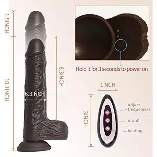 Rotating Realistic Dildo Vibrator with Suction Cup, Realistic Silicone Vibrating Dildo with 10 Speeds & Boost Modes, 8.6 Inch G 