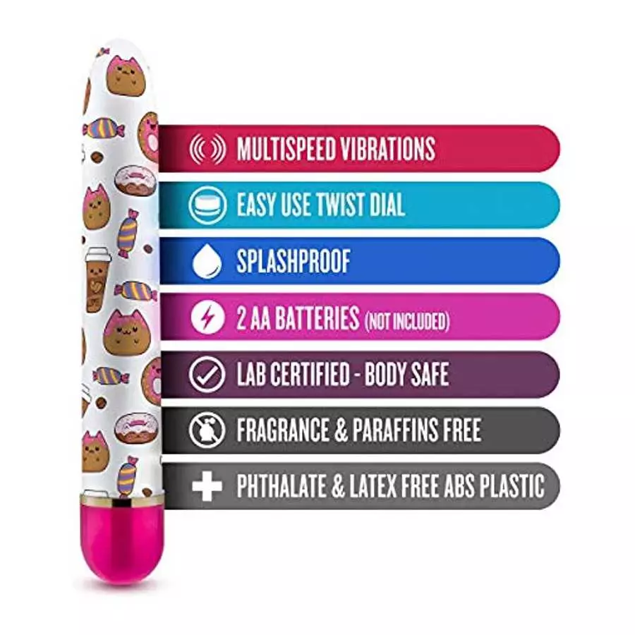 Blush The Collection 7” Adjustable Multi-Speed Vibrator, Waterproof, Slim Line, Sex Toy for Women, Sex Toy for Couples