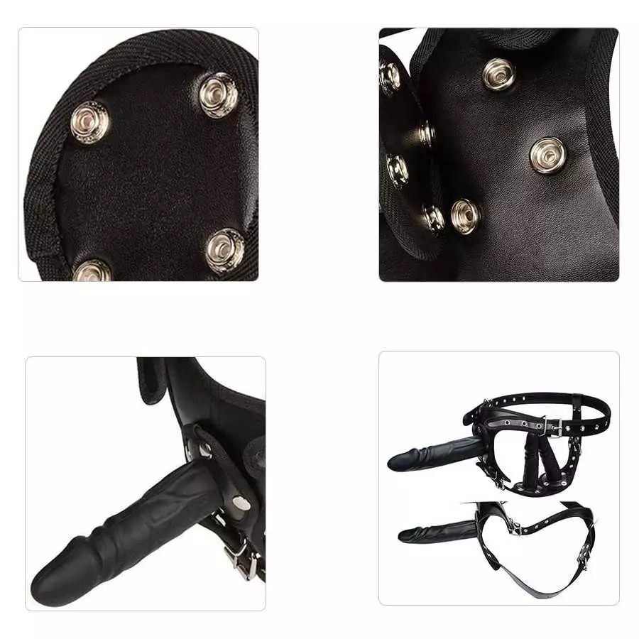 FST Strap-on Dildo with Harness Belt 3 Removable Silicone Dildos, G Spot Stimulate Adjustable Dildo Leather Sex Toy for Women Le