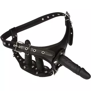 FST Strap-on Dildo with Harness Belt 3 Removable Silicone Dildos, G Spot Stimulate Adjustable Dildo Leather Sex Toy for Women Le