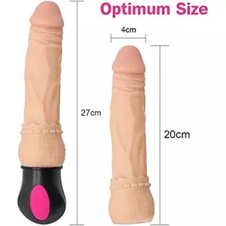 LANWAN Dildo with Heating 10.6 inch Vibrator Wand Massage Vibration Realistic Dong for Couples Pleasure Waterproof Sex Toys