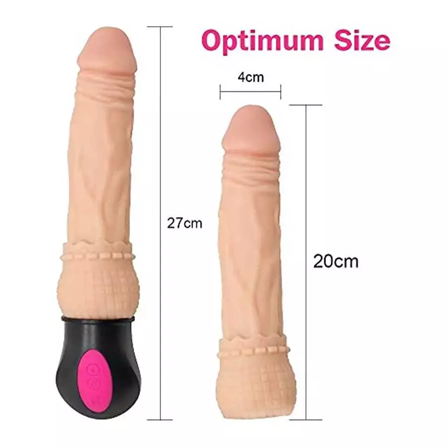 LANWAN Dildo with Heating 10.6 inch Vibrator Wand Massage Vibration Realistic Dong for Couples Pleasure Waterproof Sex Toys