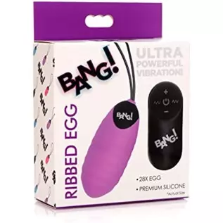 28X Ribbed Silicone Vibrating Egg with Remote Control
