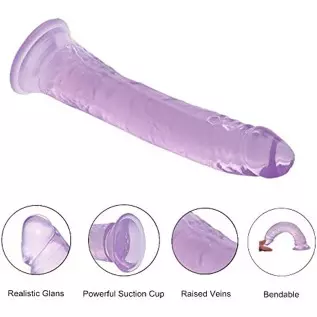 Lesbian Strap On Dildo Dong with Adjustable Harness Realistic Penis Anal Sex Toys for Woman Couples(Purple) Lesbian Strap On Dildo Dong with Adjustable Harness Realistic Penis Anal Sex Toys for Woman Couples(Purple)