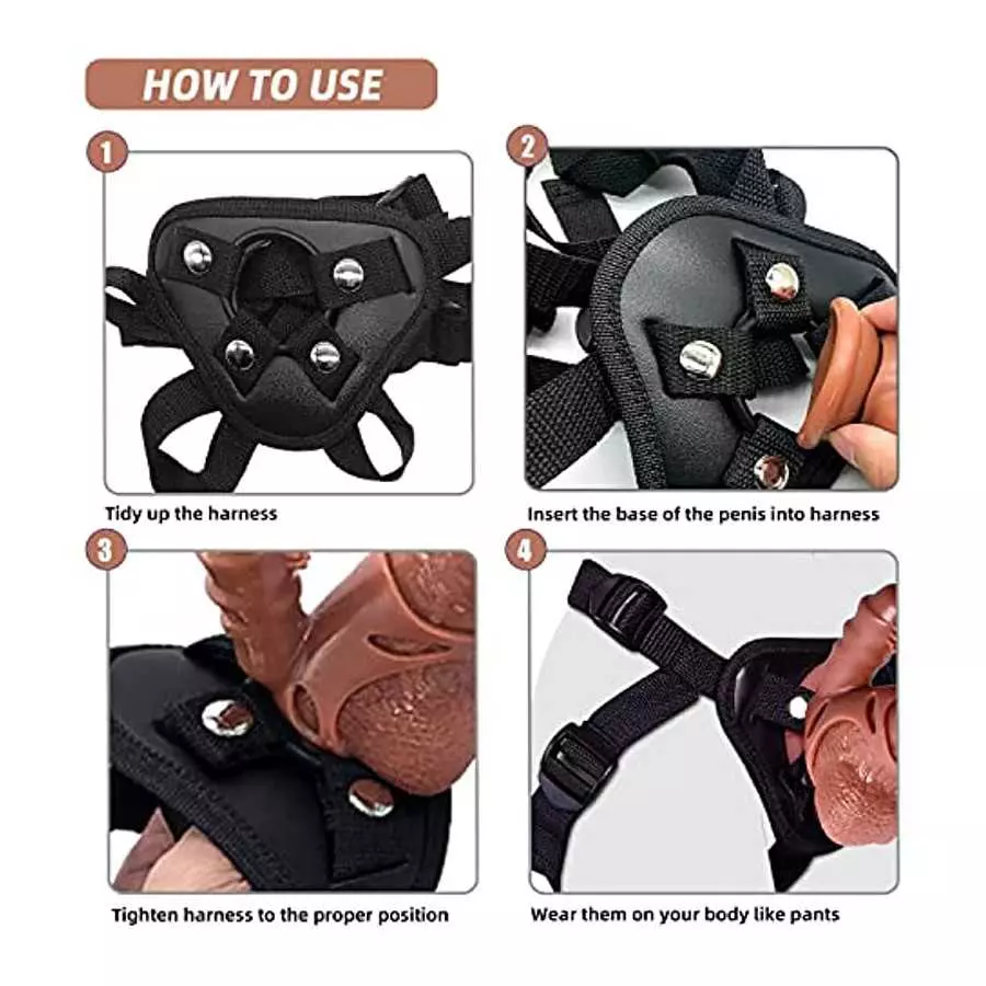 Strap on Harness, Wearable Panty Adult Sex Toy for Women Lesbian Couples and Gay