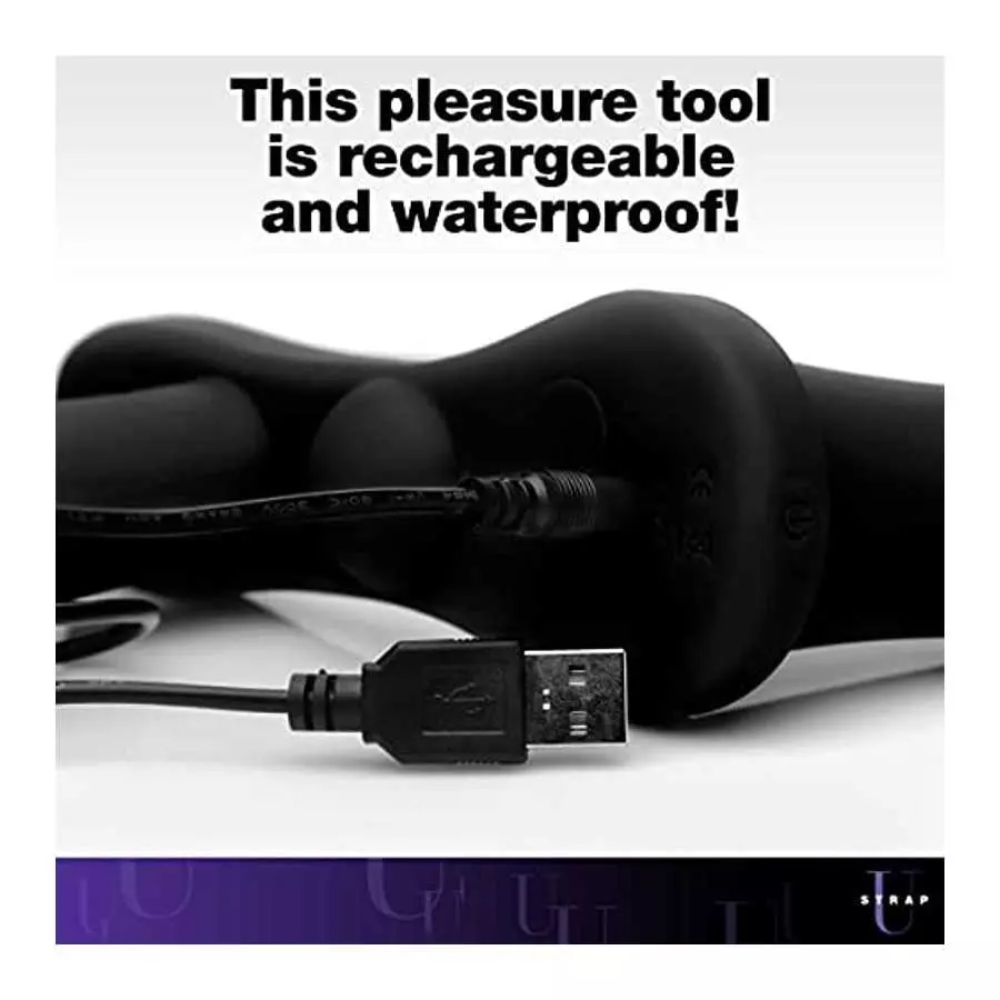 Double Take 10X Double Penetration Vibrating Strap-on Harness - Black