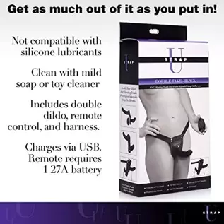 Double Take 10X Double Penetration Vibrating Strap-on Harness - Black Double Take 10X Double Penetration Vibrating Strap-on Harness - Black