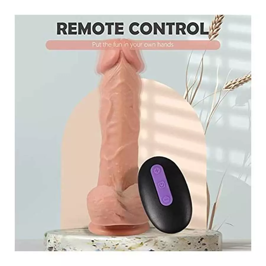 Realistic Dildo Vibrator Sex Toys for Women with 10 Vibrating Modes Realistic Telescopic Dildo for G-Spot Stimulation 8 Inch Wir