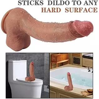 Suwuka 10" Dildo Soft Large Dildos for Women Realistic Didlo-Silicone for Vaginal G-spot&Anal Dildos Feels Like Skin Fake Penis