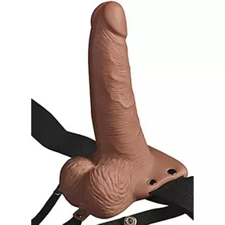 Pipedream Products Fetish Fantasy Series 6" Hollow Rechargeable Strap-on with Remote, Flesh Pipedream Products Fetish Fantasy Series 6" Hollow Rechargeable Strap-on with Remote, Flesh