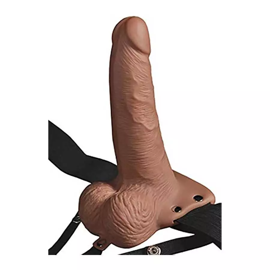 Pipedream Products Fetish Fantasy Series 6" Hollow Rechargeable Strap-on with Remote, Flesh