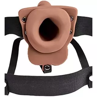 Pipedream Products Fetish Fantasy Series 6" Hollow Rechargeable Strap-on with Remote, Flesh Pipedream Products Fetish Fantasy Series 6" Hollow Rechargeable Strap-on with Remote, Flesh