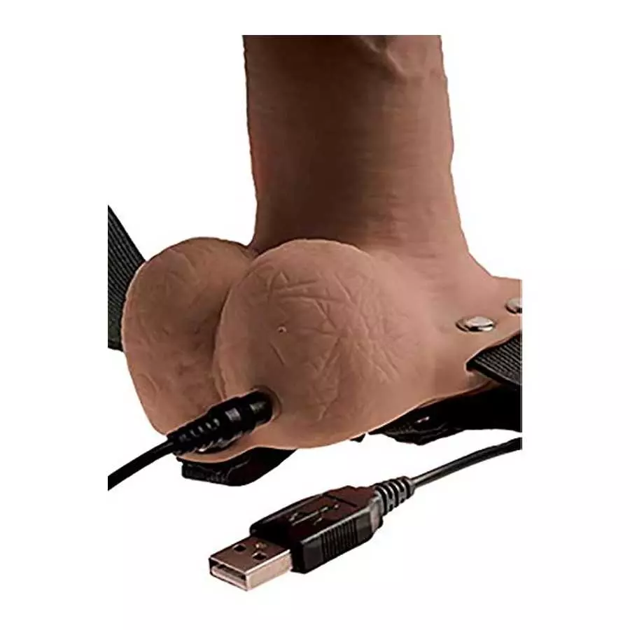 Pipedream Products Fetish Fantasy Series 6" Hollow Rechargeable Strap-on with Remote, Flesh