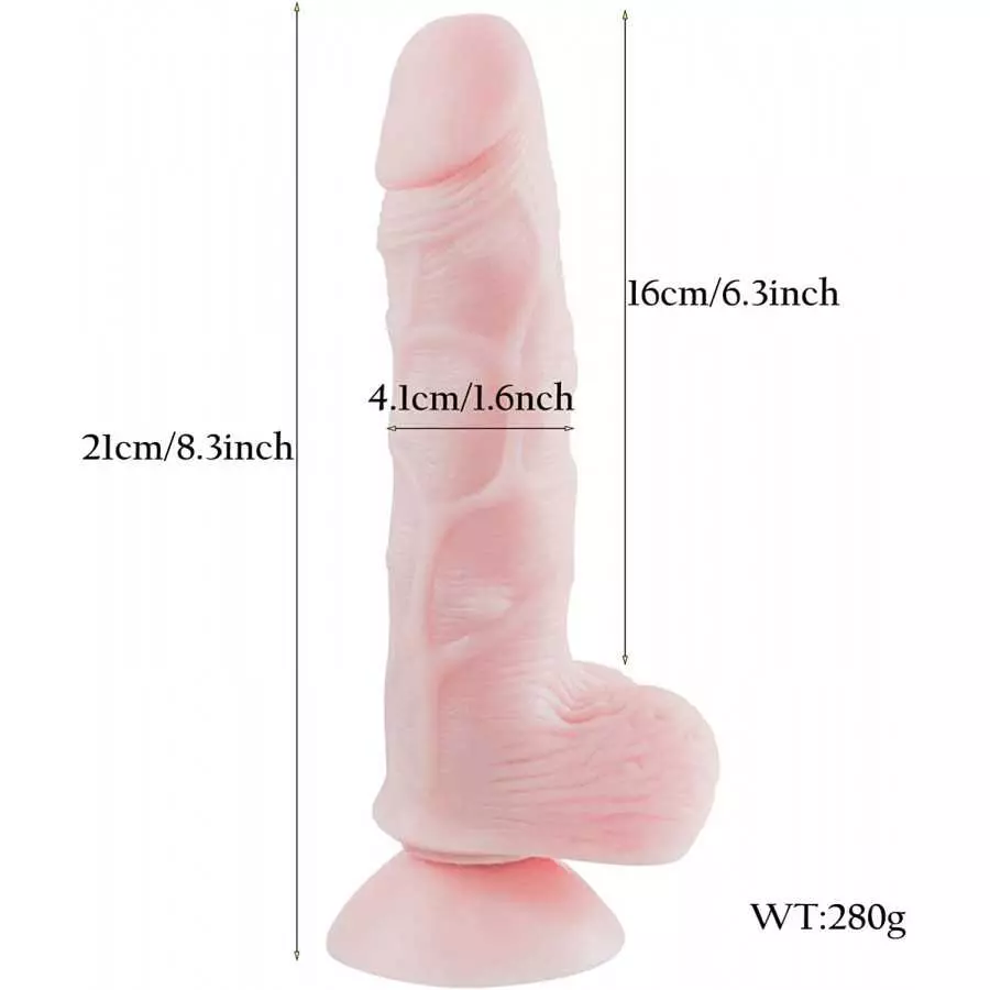 Strap-on Dildo 7.6 Clear Dildo with Strong Suction Cup,Sex Toys for Female Masturbation and Lesbian