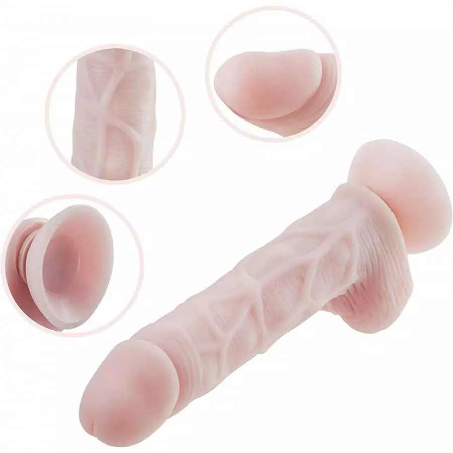 Strap-on Dildo 7.6 Clear Dildo with Strong Suction Cup,Sex Toys for Female Masturbation and Lesbian