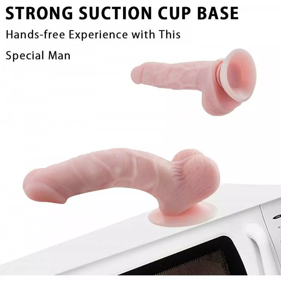 Strap-on Dildo 7.6 Clear Dildo with Strong Suction Cup,Sex Toys for Female Masturbation and Lesbian