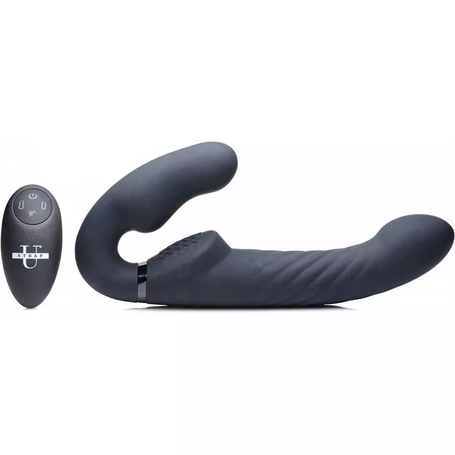Strap U Strap-u 10x Swirl Ergo-fit Inflatable & Vibrating Strapless Strap-on - Beige Strap U Strap-u 10x Swirl Ergo-fit Inflatable & Vibrating Strapless Strap-on - Beige