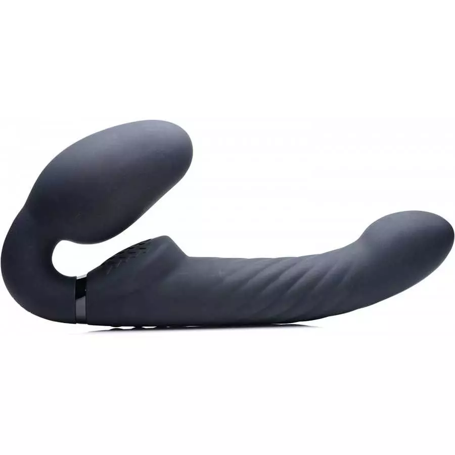 Strap U Strap-u 10x Swirl Ergo-fit Inflatable & Vibrating  Strapless Strap-on - Beige